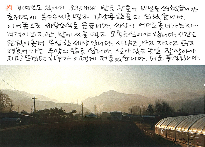 - 뜨겁던 하루가 이렇게 저물어...