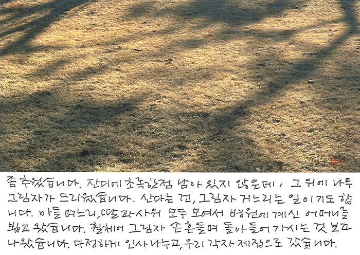 - 산다는 건, 그림자 거느리는 일...