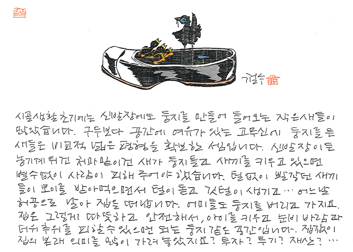 - 집은 둥지 같은 공간이...