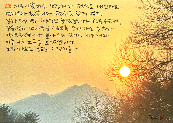 - 일송정에 소나무를 심도록...